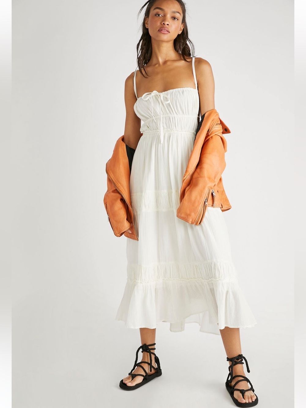 NWOT size Medium Free People Taking Sides maxi ivory